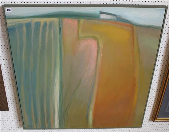 Large Anne de Geus landscape oil